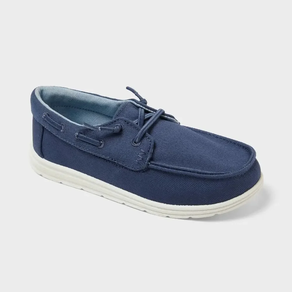 Cat & Jack Kids' Boyd Boat Sneakers Navy Blue Size 2